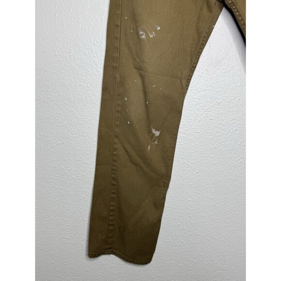 Levi's 511 Jeans Distressed Y2K Mens 38x32 Brown Slim Straight Denim Stretch - Picture 5 of 16